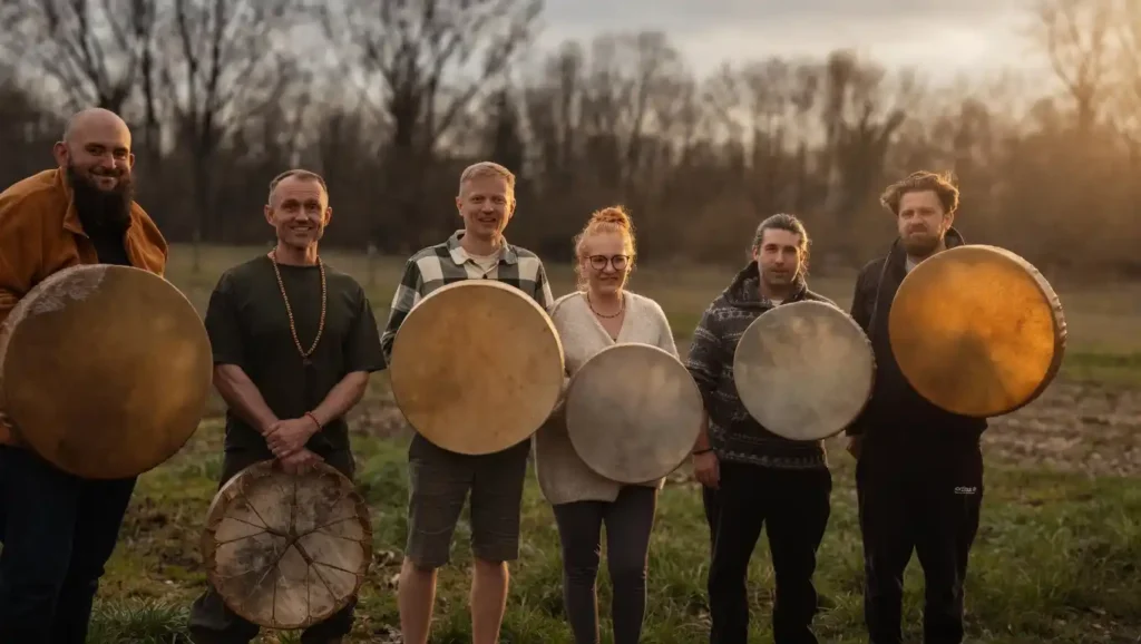 Teambuilding schamanische Trommel bauen workshop Amperhof